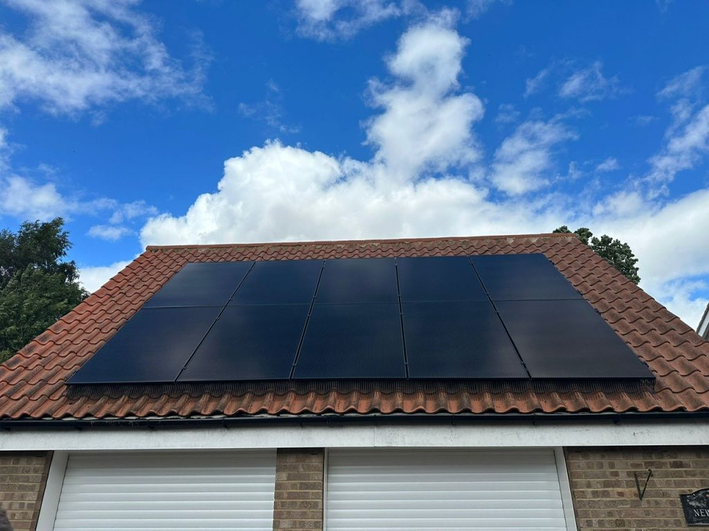 2 Garage roof solar panels