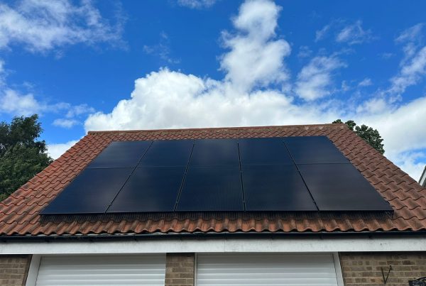 Garage roof solar panels