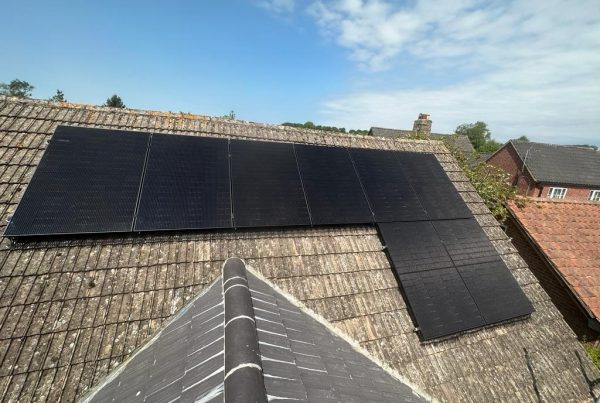 Solar panels on loft conversion