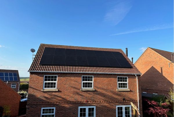 Solar panels on residential house
