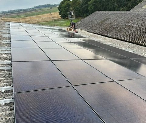 Business solar panel installation