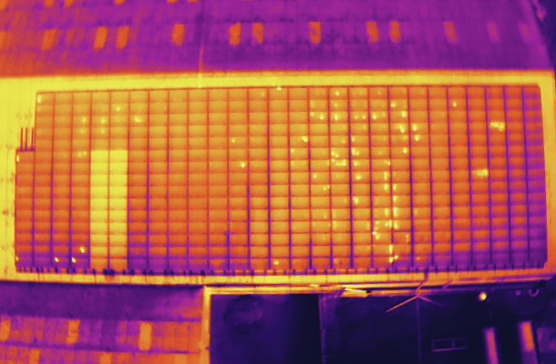 default Commercial thermal imaging of solar panels
