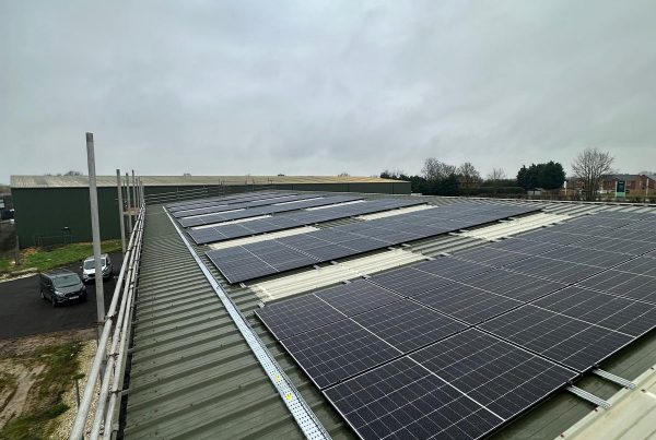 Solar Panels on Warehouse Roof