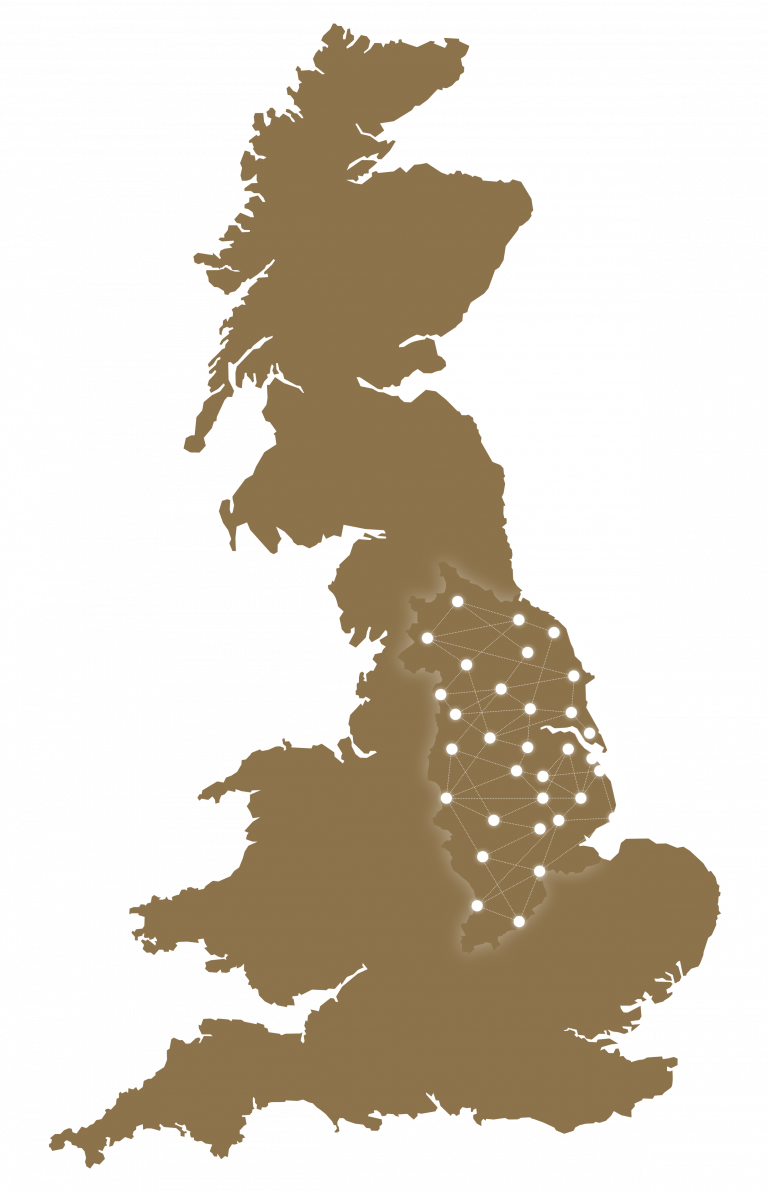 Lincs Renewables services location map