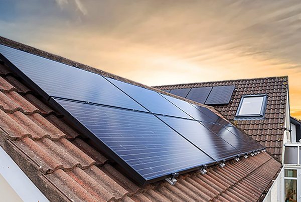 Solar panels in winter
