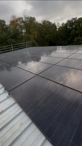 Solar panels on agriculture shed